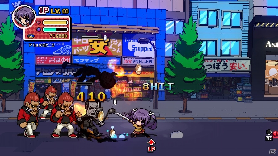 8bit美少女が滑らかに動く！ベルトスクロール型ラインアクション「ファントムブレイカー：バトルグラウンド」が1月24日よりSteamにて配信の画像13