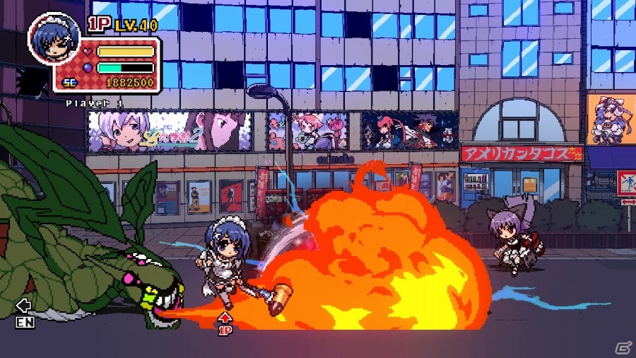 8bit美少女が滑らかに動く！ベルトスクロール型ラインアクション「ファントムブレイカー：バトルグラウンド」が1月24日よりSteamにて配信の画像14