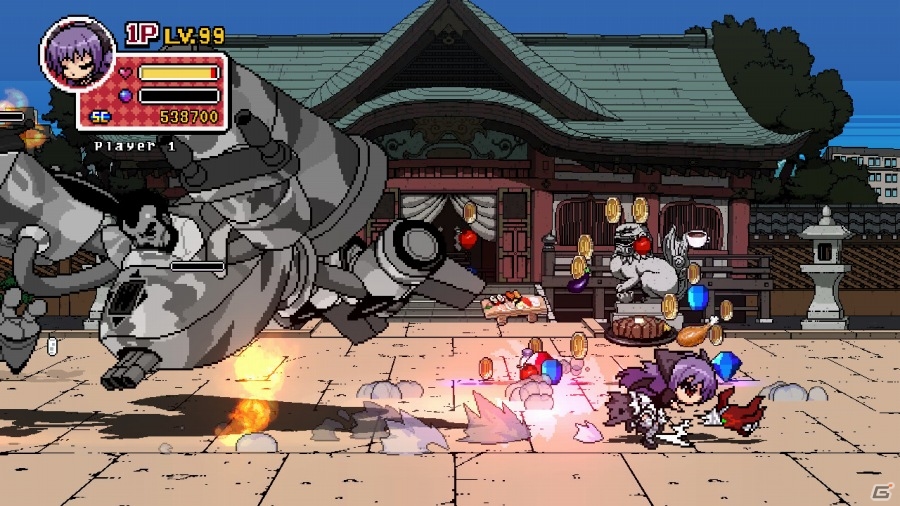8bit美少女が滑らかに動く！ベルトスクロール型ラインアクション「ファントムブレイカー：バトルグラウンド」が1月24日よりSteamにて配信の画像4