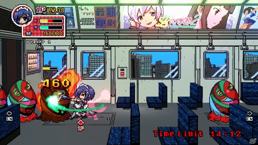 8bit美少女が滑らかに動く！ベルトスクロール型ラインアクション「ファントムブレイカー：バトルグラウンド」が1月24日よりSteamにて配信の画像7