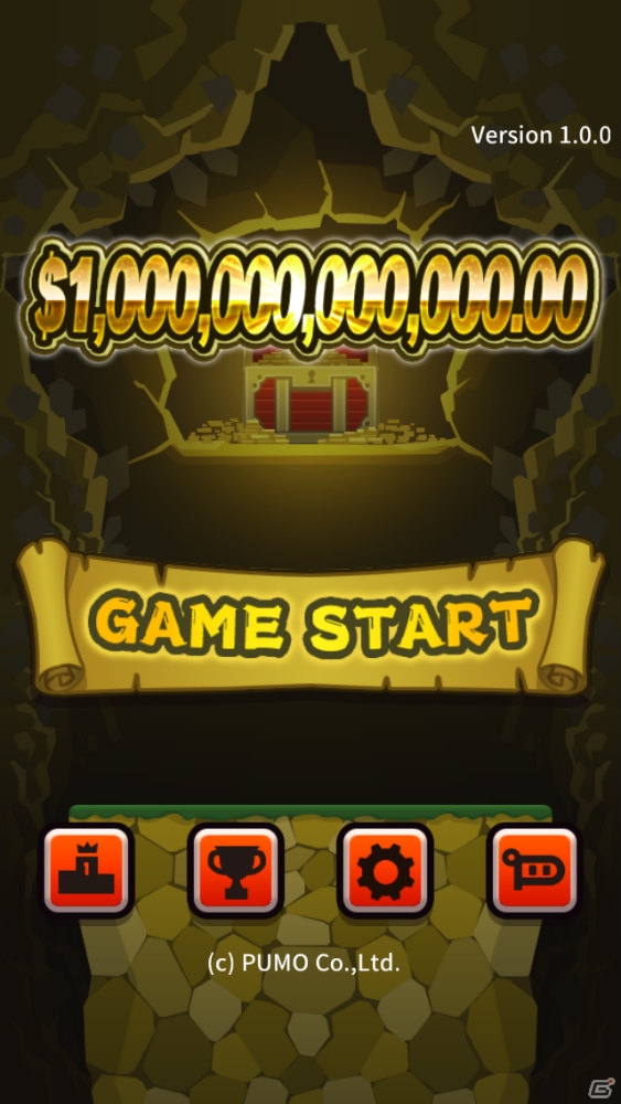 じゃらじゃら降ってくるコインをひたすらかき集めろ！iOS/Android「$1,000,000,000,000.00」が配信の画像1