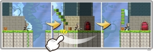 iOS/Android「ぐるりんクエスト」が配信―フリック操作でステージが回転する“2.5DぐるぐるアクションRPG”の画像2