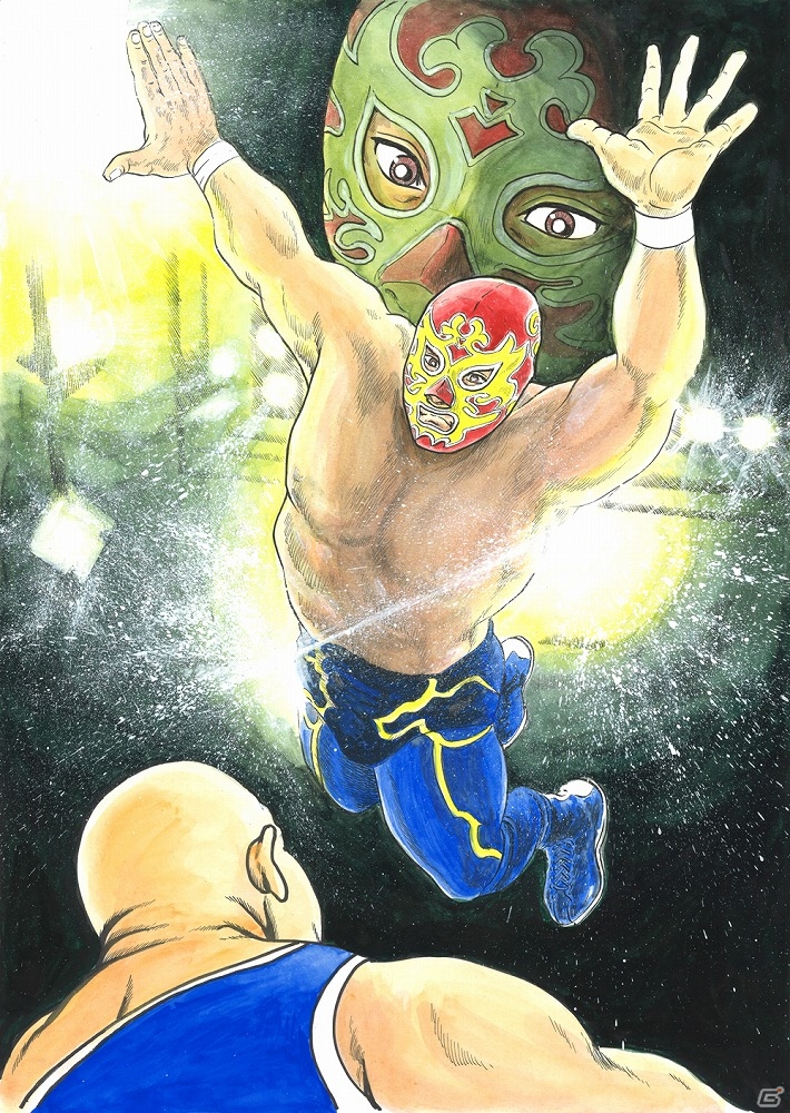 iOS/Android「プロレスラーをつくろう！THE GOLDEN HOUR」原田久仁信氏製作のイメージイラストが公開！の画像1
