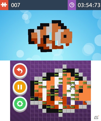 3DS「アイコンパズル タッピンゴ」が配信―ブロックを伸ばしてアイコンを描くイラストロジック型パズルゲームの画像4