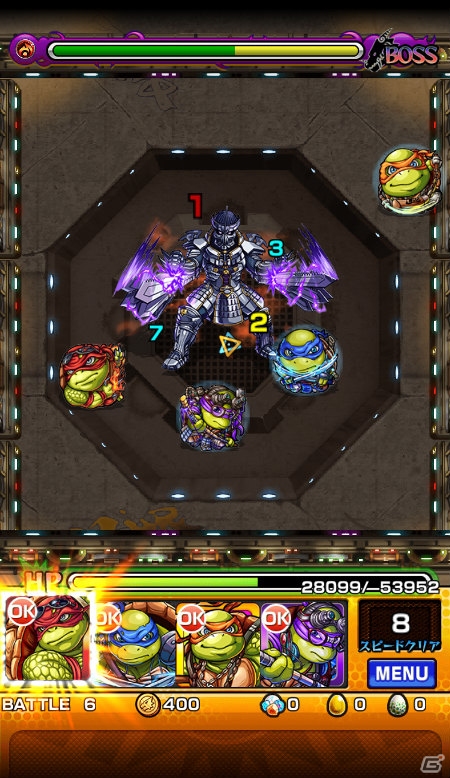 iOS/Android「モンスターストライク」映画「ミュータント・タートルズ」とのコラボが2月3日より開催！コラボTVCMには稲川淳二さんが出演の画像4