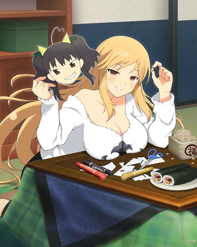 GREE/Mobage「閃乱カグラ NewWave Gバースト」レイド型イベント「鬼はどこ？胸襲！豆まき合戦」が開催！の画像7