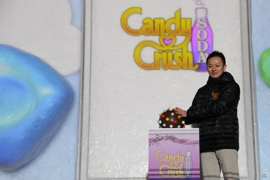 「キャンディークラッシュソーダ」がさっぽろ雪まつりに出展―雪像点灯式で札幌の夜空がプロジェクションマッピングによりソーダ色に染まる！の画像1