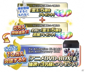 iOS/Android「BLEACH Brave Souls」事前登録者数5万人突破を記念した豪華3大キャンペーンを実施！オープニングムービーも公開の画像2