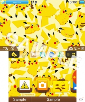 ピカチュウが大量発生チュウ！ニンテンドー3DSのHOMEメニューをカスタマイズできるテーマ「ピカチュウいっぱい」がリリースの画像1