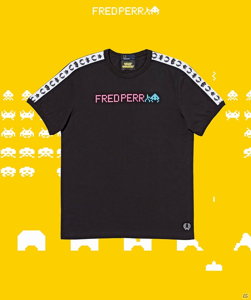 「フレッドペリー×スペースインベーダー」コラボアパレルが3月6日に発売―トラックジャケットやポロシャツなど全6種がラインナップの画像3