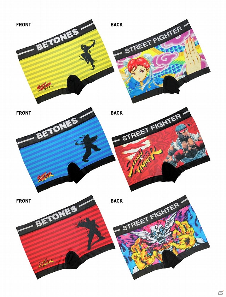 「ストリートファイターII」BETONESとのコラボアンダーウェア第2弾が5月1日に発売―春麗やリュウ、ベガがラインナップの画像11