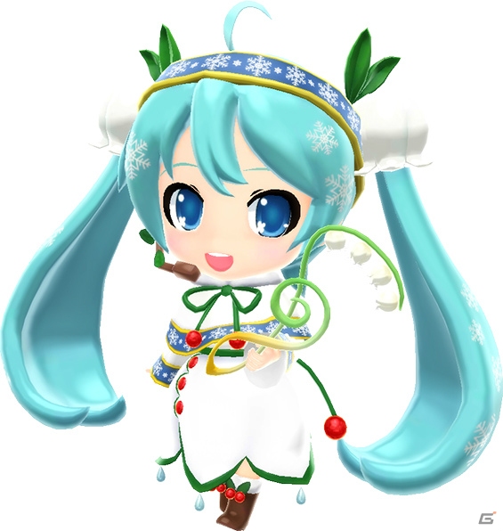 3DS「初音ミク Project mirai でらっくす」2015年の雪ミクをはじめとしたコスチュームを紹介―ミュージックプレーヤーも大きくパワーアップ！の画像15