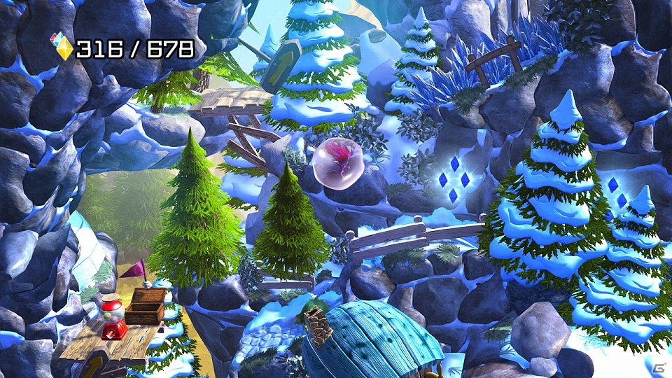 2種類の世界を切り替えながらステージを攻略するWii U「ギアナシスターズ：ツイステッドドリームズ」が3月18日に配信の画像4