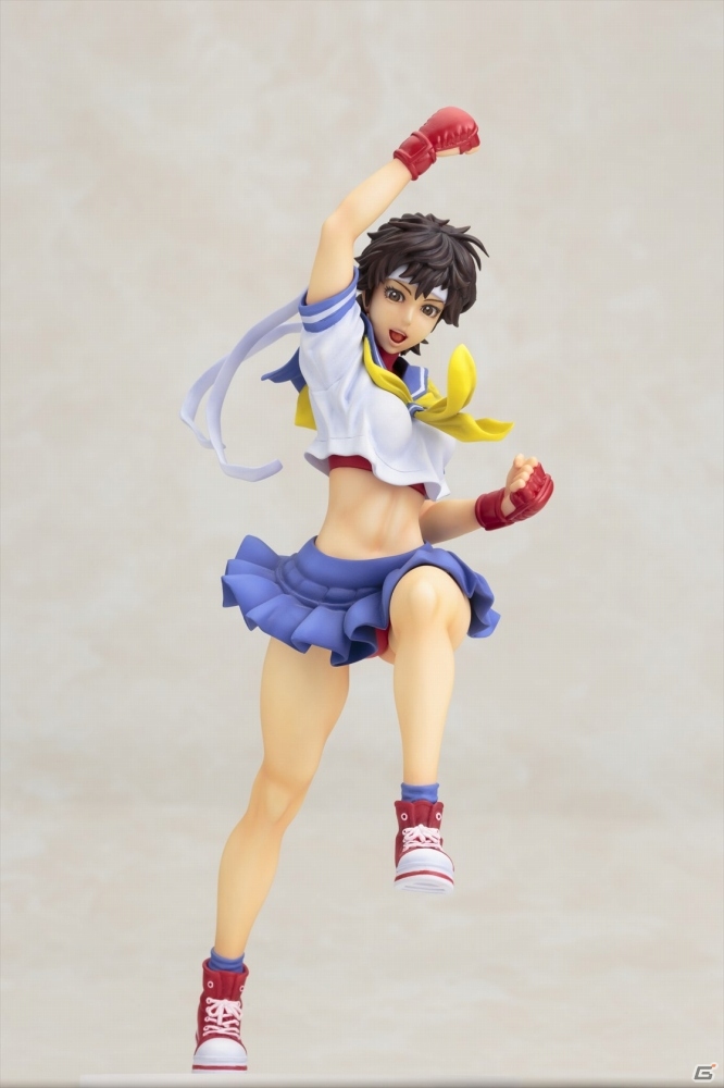 フィギュア「STREET FIGHTER美少女」シリーズ第4弾より女子高生FIGHTER「春日野さくら」が8月に発売の画像1