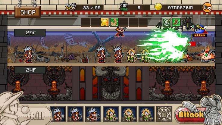 ドット絵のユニットで隊列を組みモンスターの城へ挑むゲーム「ドンドンキャッスル」Android版が配信開始！の画像2