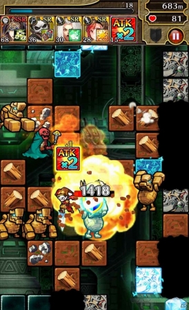 自分だけのパーティーでダンジョンを“掘ーりー”進むiOS/Android向けパズルアクション「ホーリーダンジョン」が配信開始！の画像9