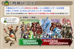 「モンスターハンター フロンティアG」お休みしていたハンター向けの「タダごとではない！無料復帰キャンペーン」が4月1日より開始！「Fate/stay night［UBW］」とのコラボが4月15日から開催の画像2