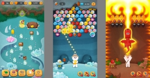 「LINE バブル」に新たな世界観が加わったiOS/Android「LINE バブル2」今春より配信！事前登録受付が開始の画像2