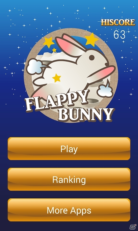 Android「月面うさぎ -激ムズ Flappy Bunny-」が配信―ぴょんぴょこ可愛いビジュアルとは裏腹の高難易度仕様！の画像1