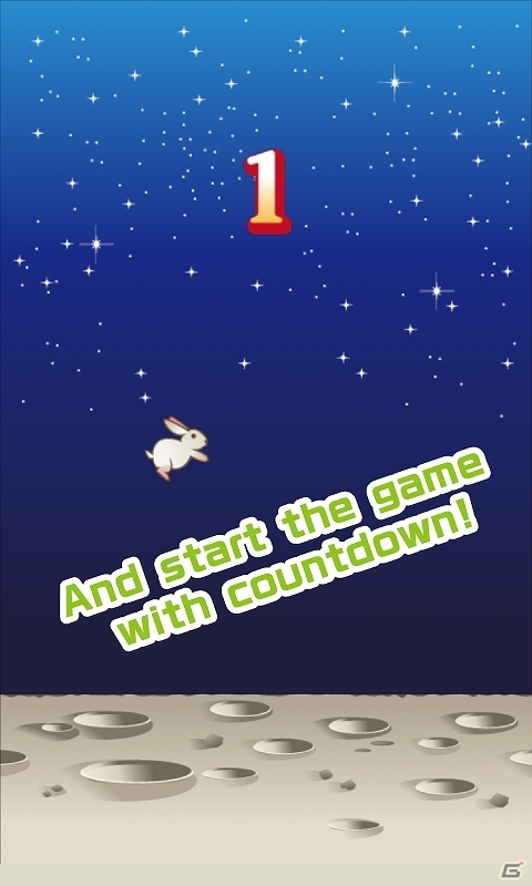 Android「月面うさぎ -激ムズ Flappy Bunny-」が配信―ぴょんぴょこ可愛いビジュアルとは裏腹の高難易度仕様！の画像2