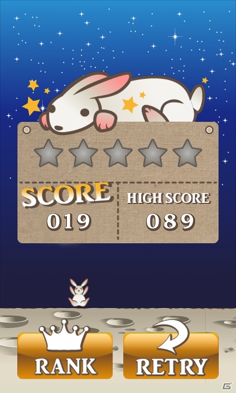 Android「月面うさぎ -激ムズ Flappy Bunny-」が配信―ぴょんぴょこ可愛いビジュアルとは裏腹の高難易度仕様！の画像4