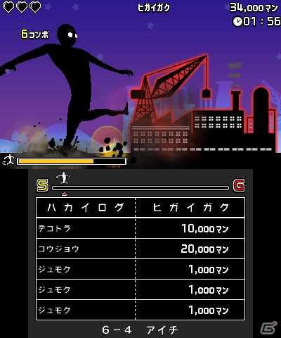 街を破壊しながら日本横断！3DS「＠SIMPLE DL シリーズ Vol.37 THE 巨人走」が配信開始の画像10