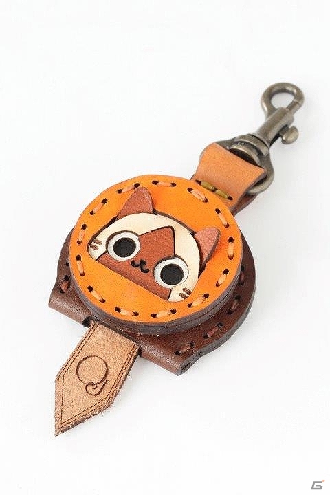 AIROU×OJAGADESIGNコラボ革小物が発売！「アイルー」＆「メラルー」のパスケースやキーホルダーが登場の画像6