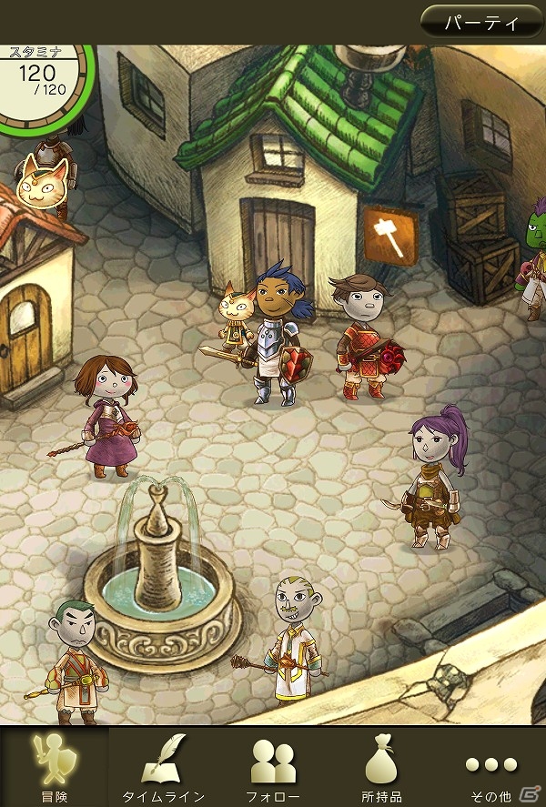 みんなの行動がタイムラインで見える友達密着型RPG「時のドラゴン」がAndroid/Facebook向けに配信！の画像3