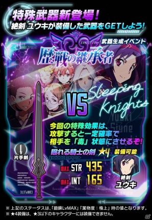 iOS/Android「ソードアート・オンライン コード・レジスタ」制服衣装のアスナ＆リズベットが登場！ユウキと戦えるVSイベントが4月16日より開始の画像6
