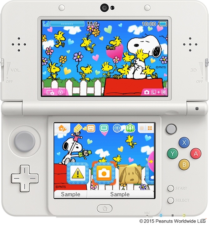 「スヌーピー＆ウッドストック」をデザインした3DS用テーマが登場の画像1