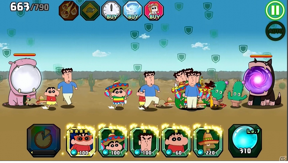 ハチャメチャ合戦アクション「クレヨンしんちゃん夢みる！カスカベ大合戦」iOS版が配信！お祝いキャンペーンも開催中の画像4