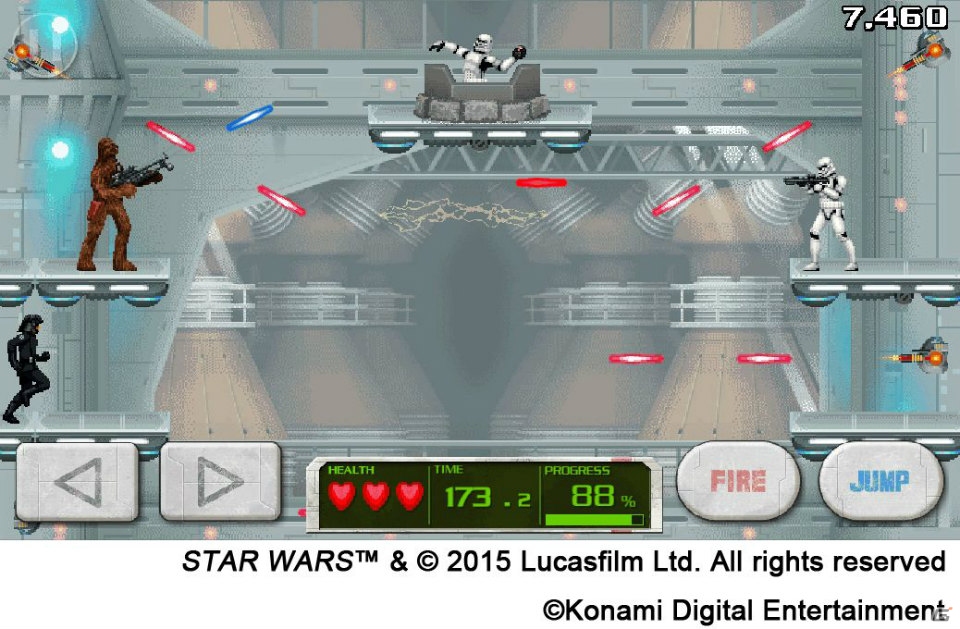 iOS/Android「スター・ウォーズ フォースコレクション」スター・ウォーズの日を祝おう！16ビット風のミニゲーム「SWFC Presents：Contra Mini-Game」が実装の画像5