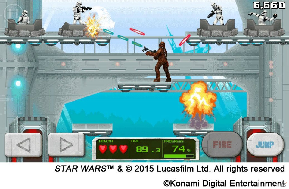 iOS/Android「スター・ウォーズ フォースコレクション」スター・ウォーズの日を祝おう！16ビット風のミニゲーム「SWFC Presents：Contra Mini-Game」が実装の画像6