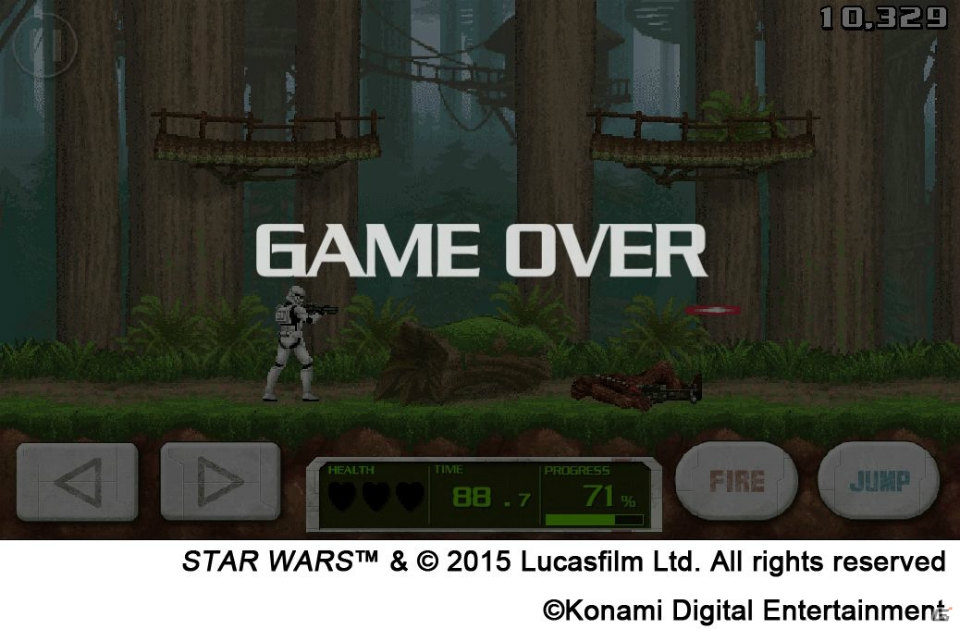 iOS/Android「スター・ウォーズ フォースコレクション」スター・ウォーズの日を祝おう！16ビット風のミニゲーム「SWFC Presents：Contra Mini-Game」が実装の画像8