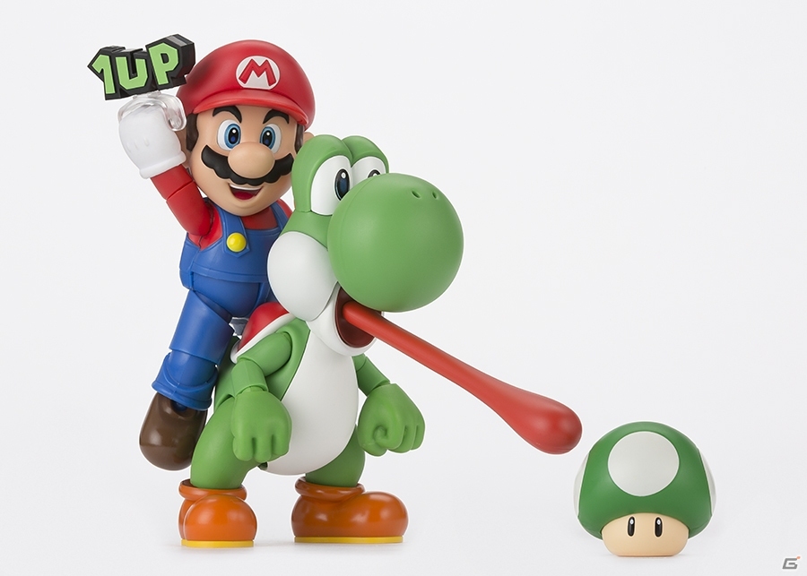 「S.H.Figuarts ヨッシー」が5月30日に発売！「1UPキノコ＆1UPプレート」がもらえる先着購入キャンペーンも実施決定の画像1