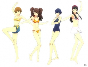 PS Vita「ペルソナ4 ダンシング・オールナイト」先着購入特典としてコスチューム「女子水着セット」が追加！の画像1
