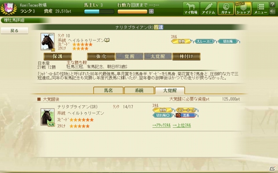 PC「100万人のWinning Post Special」がTSUTAYAオンラインゲームで配信決定！ナリタブライアンがもらえる事前登録も実施中の画像5