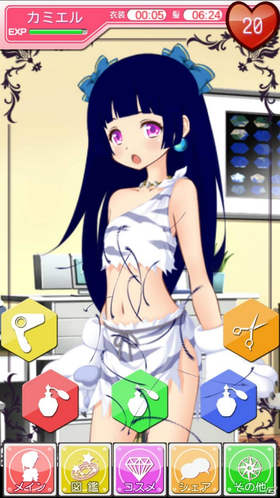 「天使のコスメティシャン」がAndroid向けにリリース―美少女天使の髪をカット＆結んで育てるコスメティック育成ゲームの画像4