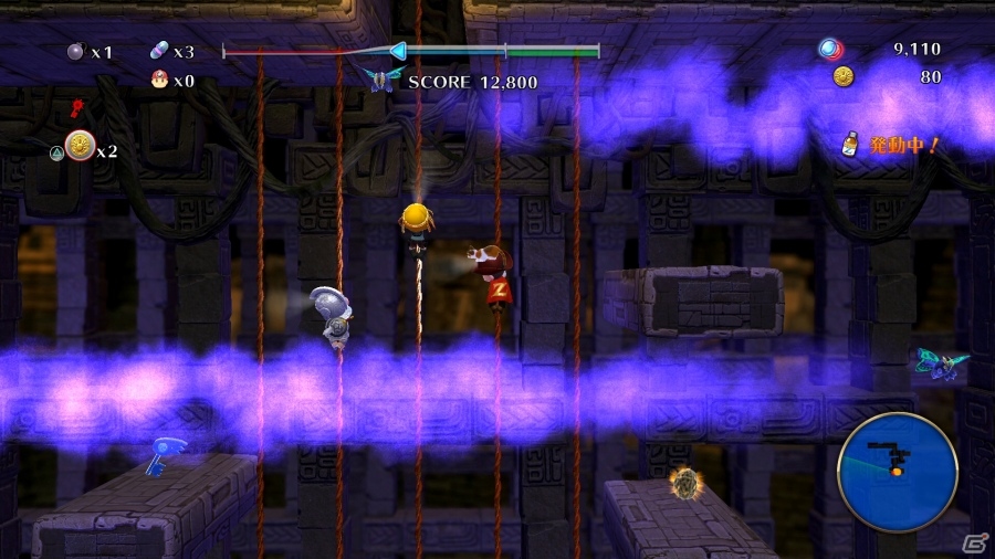 PS4「みんなでスペランカーZ」ワールド3「古代遺跡」のギミックを一部紹介！新ペット「ミケ」＆PS Vita版の配信情報もの画像6