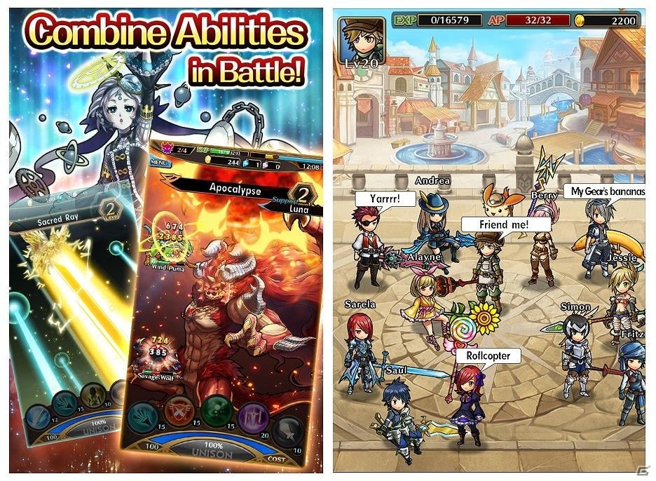 最大5人での協力バトルが熱いiOS/Android向けRPG「ユニゾンリーグ」が全世界127ヶ国にて配信開始の画像2