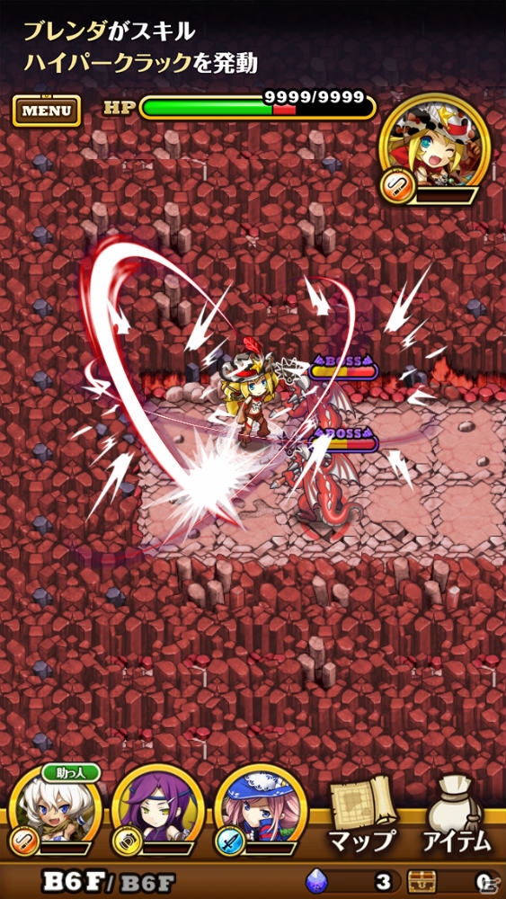 ローグライクゲーム「ブレイブリーゲート～時の妖精と不思議な迷宮～」のiOS版アプリがリリースの画像4