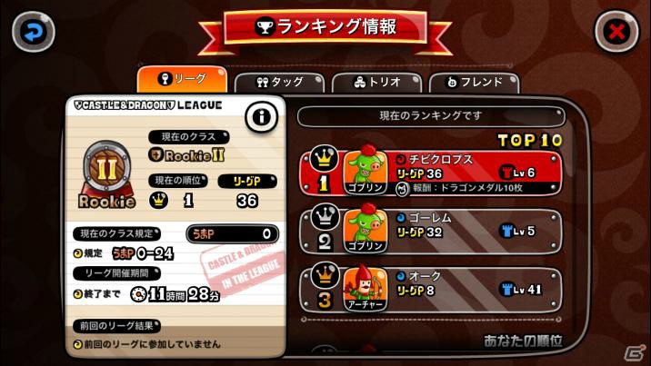 iOS/Android「城とドラゴン」3日連続でランキング報酬が入手できる“毎日決着リーグ”が開催！の画像2