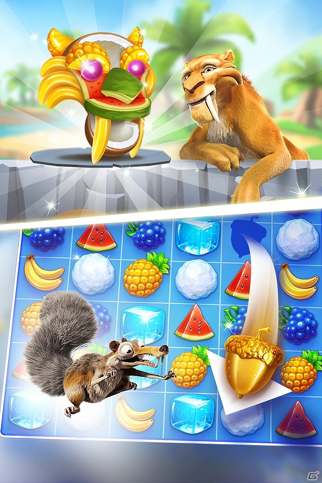 iOS/Android「アイス・エイジ：アバランチ」が配信開始！シド、マニー、ディエゴたちと一緒におばあちゃんが隠したお宝を探し出そう！の画像4