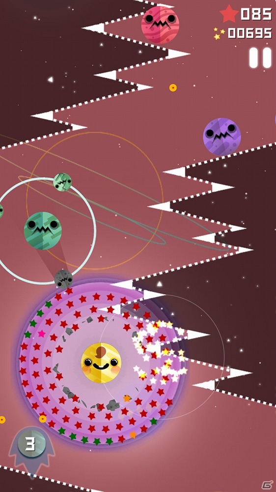 赤ちゃん恒星が宇宙を旅して成長するアクションゲーム「MagSorb」がiOS/Android向けに配信開始！の画像2