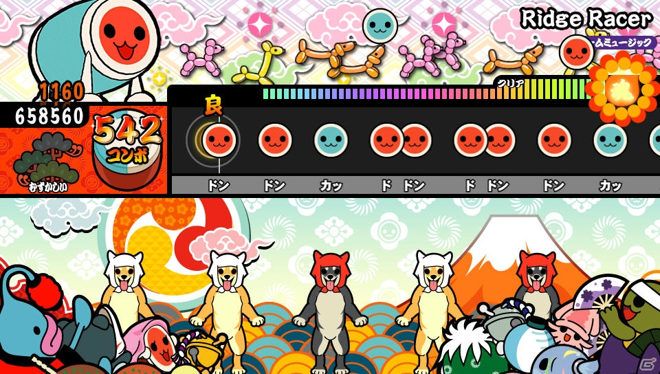 PS Vita「太鼓の達人 Vバージョン」に和楽器バンドの新曲「華振舞」が収録決定！ゲーム内にも登場の画像4