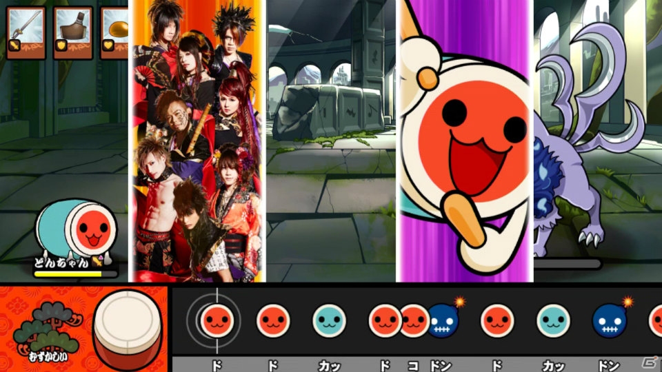 PS Vita「太鼓の達人 Vバージョン」に和楽器バンドの新曲「華振舞」が収録決定！ゲーム内にも登場の画像8