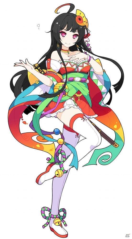 3DS「STELLA GLOW ステラ グロウ」壁紙配信第3弾は火の魔女「サクヤ」―カラフルな和テイストの衣装に注目！の画像2