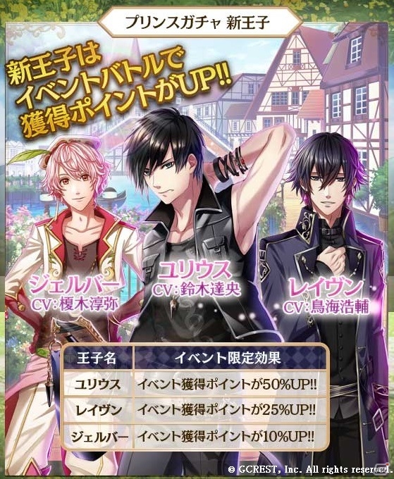 iOS/Android「夢王国と眠れる100人の王子様」大川透さん、木村良平さん、朴ロ美さんら計6名の追加キャスト＆新王子様が発表の画像3
