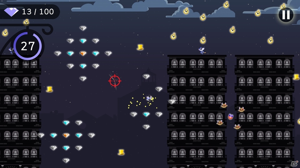 猫怪盗がワイヤーを操り夜の街を翔けるフライトアクション「ワイニャーキャット」がiOS/Android向けに配信中！の画像4