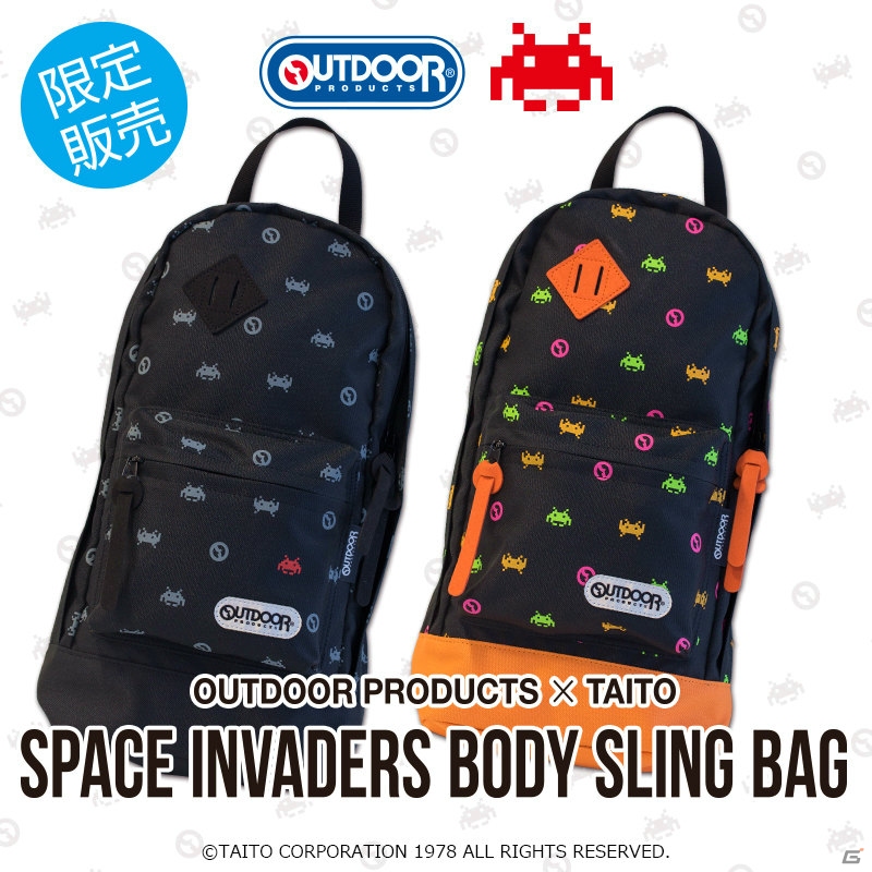 「［OUTDOOR PRODUCTS × TAITO］スペースインベーダー ボディバッグ」がタイトー系列店舗にて6月27日に発売！の画像1